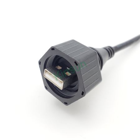 防水USB A Type 2.0&3.0 射出成形線組 - 3352 USB Cable side_Molding Version